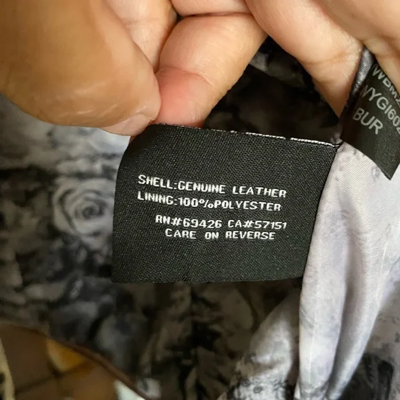 Black Rivet Genuine Leather Jacket - Picture 4 of 6